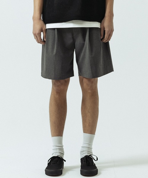 SLICK(スリック)の「【SLICK/スリック】T/R Stretch Two Tuck Easy Shorts/T/Rストレッチツータックイージーショーツ(その他パンツ・メンズ・ブラック/チャコールグレー・1/2/3)」の11枚目の写真