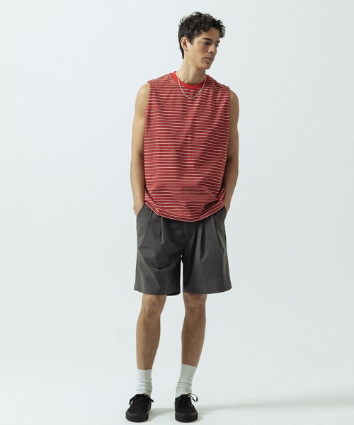 SLICK(スリック)の「【SLICK/スリック】T/R Stretch Two Tuck Easy Shorts/T/Rストレッチツータックイージーショーツ(その他パンツ・メンズ・ブラック/チャコールグレー・1/2/3)」の18枚目の写真