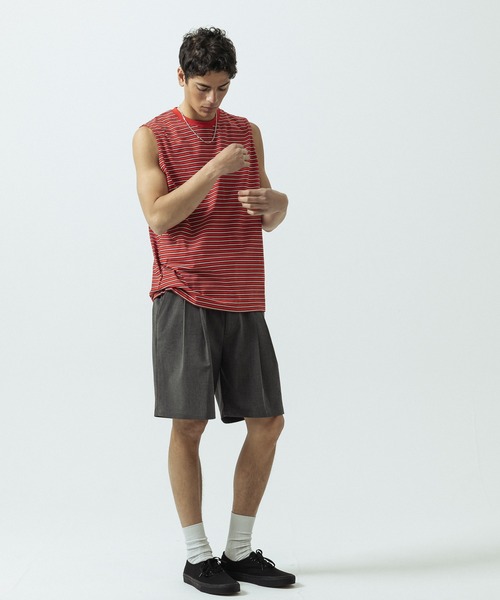 SLICK(スリック)の「【SLICK/スリック】T/R Stretch Two Tuck Easy Shorts/T/Rストレッチツータックイージーショーツ(その他パンツ・メンズ・ブラック/チャコールグレー・1/2/3)」の20枚目の写真