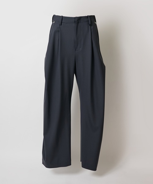 CONZ(コンズ)の「summer carve leg trousers super 110(スラックス・メンズ・ライトグレー/ブルーグレー/ブラック/ストライプ・1/3/2)」の3枚目の写真