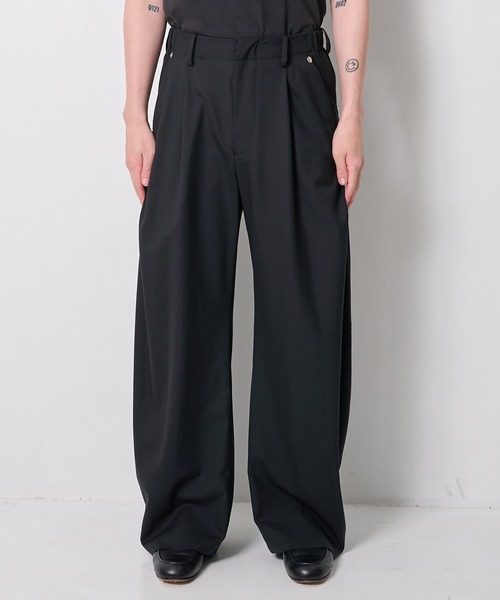 CONZ(コンズ)の「summer carve leg trousers super 110(スラックス・メンズ・ライトグレー/ブルーグレー/ブラック/ストライプ・1/3/2)」の6枚目の写真