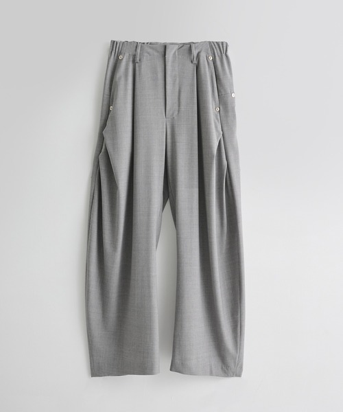 CONZ(コンズ)の「summer carve leg trousers super 110(スラックス・メンズ・ライトグレー/ブルーグレー/ブラック/ストライプ・1/3/2)」の15枚目の写真