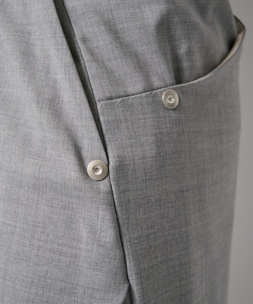 CONZ(コンズ)の「summer carve leg trousers super 110(スラックス・メンズ・ライトグレー/ブルーグレー/ブラック/ストライプ・1/3/2)」の18枚目の写真