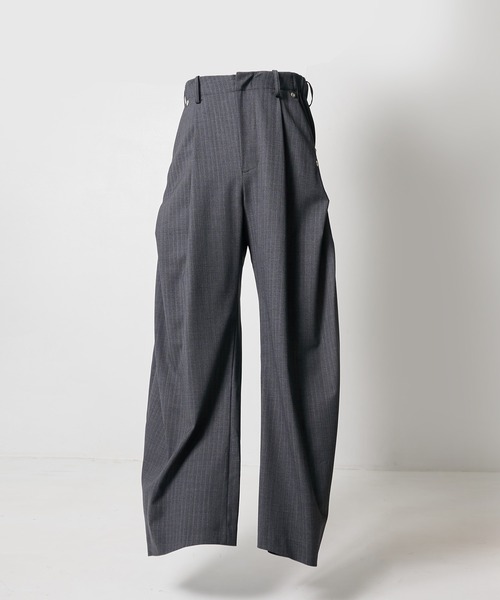 CONZ(コンズ)の「summer carve leg trousers super 110(スラックス・メンズ・ライトグレー/ブルーグレー/ブラック/ストライプ・1/3/2)」の21枚目の写真