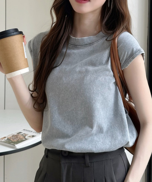 Ada.(エイダ)の「ピグメント加工 ヴィンテージ ライク タンクトップ(タンクトップ・レディース・ピンク/グレー/ベージュ/ブラック・M/L)」の3枚目の写真