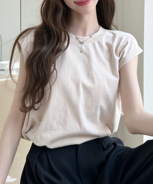 Ada.(エイダ)の「ピグメント加工 ヴィンテージ ライク タンクトップ(タンクトップ・レディース・ピンク/グレー/ベージュ/ブラック・M/L)」の18枚目の写真