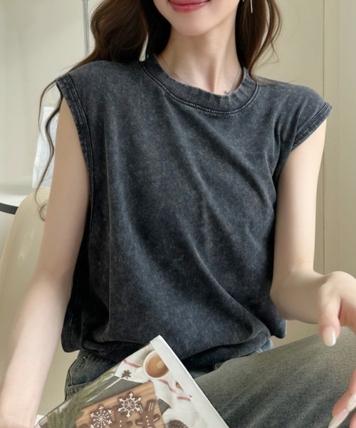 Ada.(エイダ)の「ピグメント加工 ヴィンテージ ライク タンクトップ(タンクトップ・レディース・ピンク/グレー/ベージュ/ブラック・M/L)」の13枚目の写真
