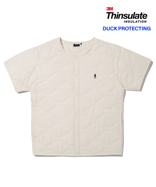 YALE（イェール）の「ハーフスリーブキルティングジャケットアイボリー（ダウンジャケット/コート・レディース・その他・LARGE/MEDIUM/X-LARGE）」の2枚目の写真