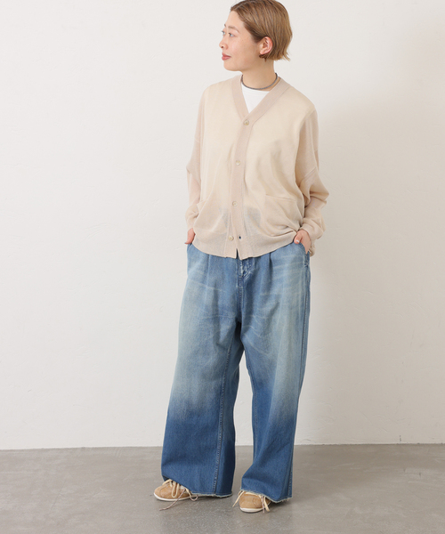 JOURNAL STANDARD LUXE(ジャーナルスタンダード ラックス)の「シアージャージー Vネックカーディガン(カーディガン/ボレロ・レディース・ベージュ/レッド/チャコールグレー・FREE)」の8枚目の写真