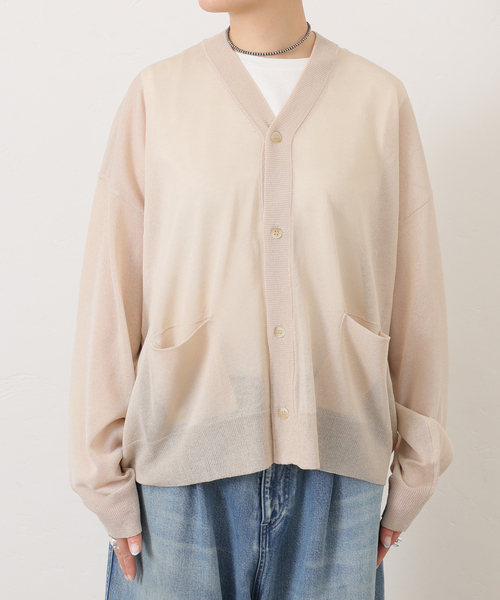 JOURNAL STANDARD LUXE(ジャーナルスタンダード ラックス)の「シアージャージー Vネックカーディガン(カーディガン/ボレロ・レディース・ベージュ/レッド/チャコールグレー・FREE)」の13枚目の写真