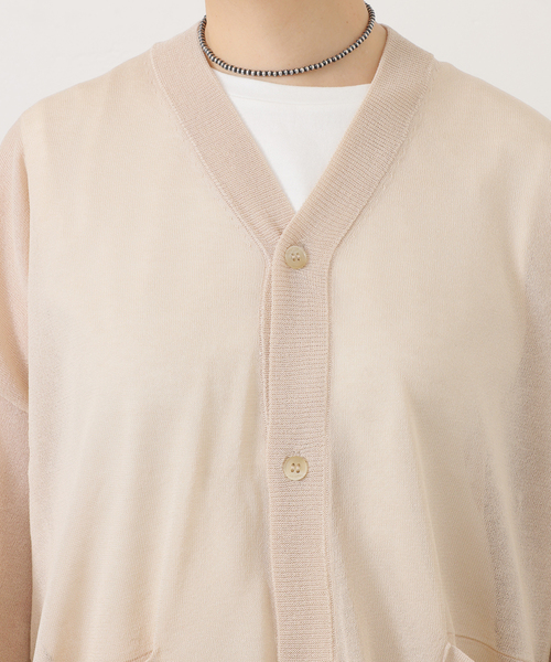 JOURNAL STANDARD LUXE(ジャーナルスタンダード ラックス)の「シアージャージー Vネックカーディガン(カーディガン/ボレロ・レディース・ベージュ/レッド/チャコールグレー・FREE)」の16枚目の写真