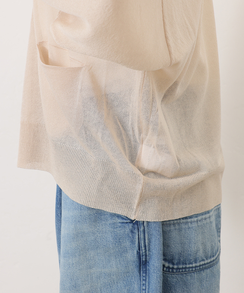 JOURNAL STANDARD LUXE(ジャーナルスタンダード ラックス)の「シアージャージー Vネックカーディガン(カーディガン/ボレロ・レディース・ベージュ/レッド/チャコールグレー・FREE)」の21枚目の写真