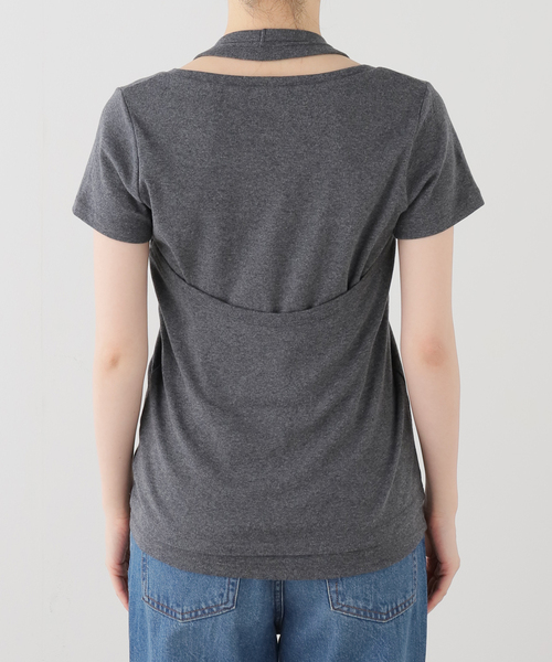FRAMeWORK(フレームワーク)の「レイヤードアンサンブル(Tシャツ/カットソー・レディース・ピンク/チャコールグレー/ベージュ・FREE)」の8枚目の写真