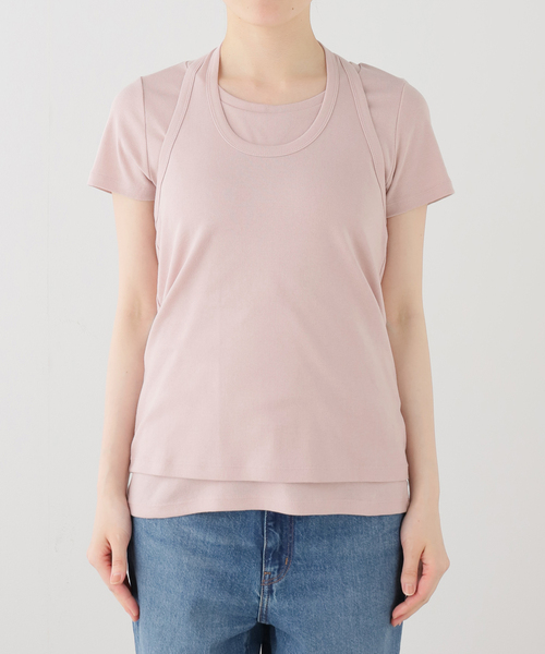 FRAMeWORK(フレームワーク)の「レイヤードアンサンブル(Tシャツ/カットソー・レディース・ピンク/チャコールグレー/ベージュ・FREE)」の17枚目の写真