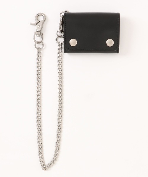 セール】ウォレットチェーンダブルフラップウォレット栃木レザー（財布
