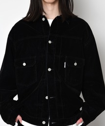 SUPERTHANKS（スーパーサンクス）の「＜フロッキー加工＞デニムジャケットBlack flocky denim type2-jacket（ブルゾン）」