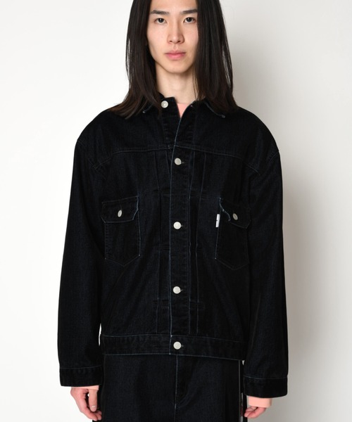 SUPERTHANKS(スーパーサンクス)の「<フロッキー加工>デニムジャケットBlack flocky denim type2-jacket(ブルゾン・メンズ・ワンウォッシュ/ネイビー・M/S/L)」の19枚目の写真