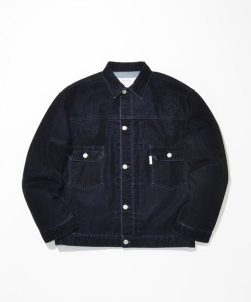 SUPERTHANKS(スーパーサンクス)の「<フロッキー加工>デニムジャケットBlack flocky denim type2-jacket(ブルゾン・メンズ・ワンウォッシュ/ネイビー・M/S/L)」の9枚目の写真