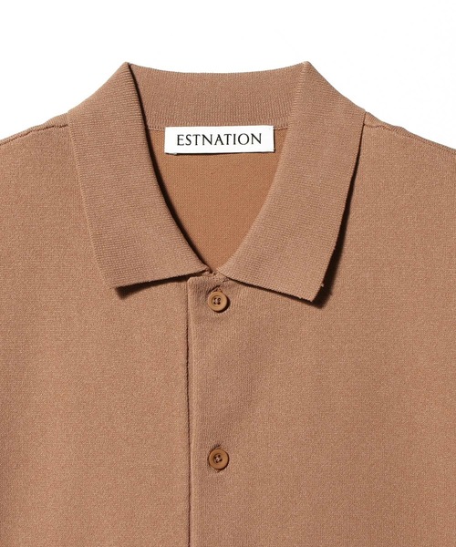 ESTNATION（エストネーション）の「ESTNATION / 和紙ニット シャツ（シャツ/ブラウス・メンズ・ライトグレー/コーラル/ダークブラウン・MEDIUM/LARGE）」の5枚目の写真