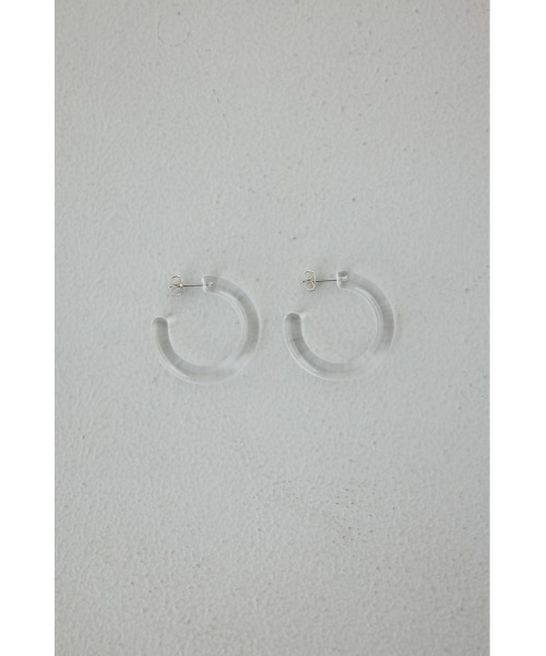AZUL by moussy（アズールバイマウジー）の「アクリルフープピアス（ピアス（両耳用）・レディース・ブラウン/クリア・FREE）」の8枚目の写真