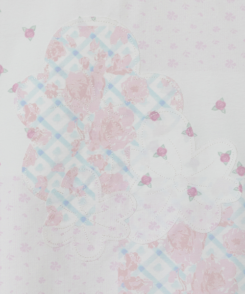 TYPESERVICE（タイプサービス）の「Flower Applique Curve Short Sleeve Top [Pink]（Tシャツ/カットソー・レディース・その他・FREE）」の5枚目の写真