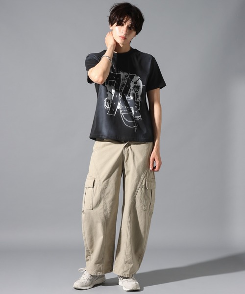 LAND MUSEUM（ランドミュージアム）の「LAND MUSEUM／スタッズナンバーＴ（Tシャツ/カットソー・メンズ・ブラック/ネイビー・LARGE/MEDIUM）」の16枚目の写真