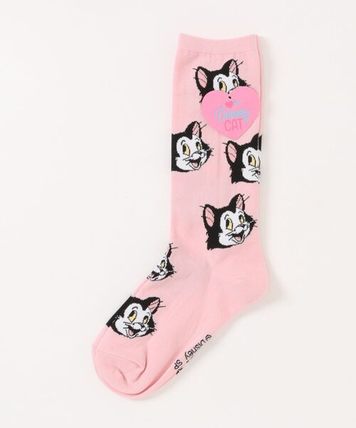 Disney(ディズニー)の「【 Disney 】 キャット&ドッグ パターンソックス (キャット) 26S5(ソックス/靴下・レディース・アイボリー/ブラック×ピンク/ピンク/ブラック×グレー・FREE)」の4枚目の写真