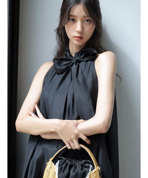 SNIDEL（スナイデル）の「アメスリチュニックブラウス（シャツ/ブラウス・レディース・ホワイト/ブラック/カーキ・F）」の2枚目の写真