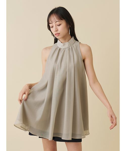 SNIDEL（スナイデル）の「アメスリチュニックブラウス（シャツ/ブラウス・レディース・ホワイト/ブラック/カーキ・F）」の4枚目の写真