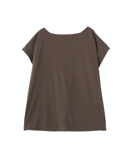 YECCA VECCA(イェッカヴェッカ)の「ピン付きドレープカットソー(Tシャツ/カットソー・レディース・チャコールグレー/オフホワイト/ブラック・FREE)」の21枚目の写真