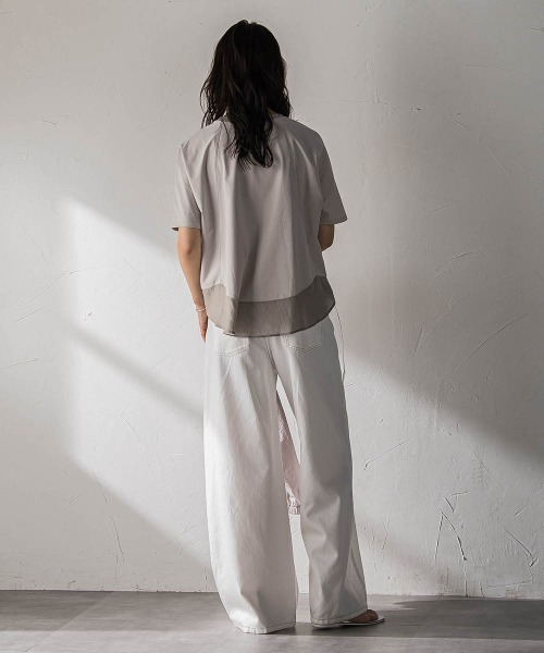 MAYSON GREY(メイソングレイ)の「ドライコットンラウンドヘムドルマンプルオーバー(Tシャツ/カットソー・レディース・ホワイト系その他/ブラック/ベージュ/カーキ・M)」の18枚目の写真