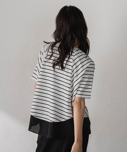 MAYSON GREY(メイソングレイ)の「ドライコットンラウンドヘムドルマンプルオーバー(Tシャツ/カットソー・レディース・ホワイト系その他/ブラック/ベージュ/カーキ・M)」の20枚目の写真