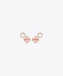 ムーンダンス ロゴ&パール スタッドピアス