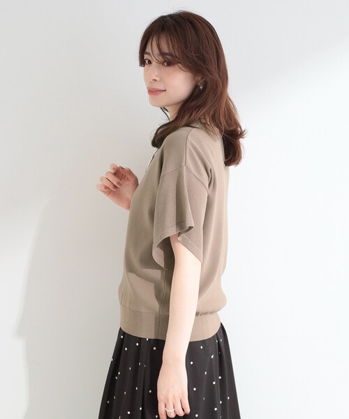 SHOO・LA・RUE(シューラルー)の「【S-LL/ひんやり/洗濯機可】インせず着られる ひらり袖ニット(ニット/セーター・レディース・ブラック/ブラウン系/アイボリー/ピンク系その他/サックスブルー・01/02/03/04)」の15枚目の写真