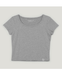 エリートベーシックUネッククロップ半袖Tシャツ