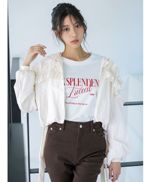 SNIDEL(スナイデル)の「ロゴTシャツ(Tシャツ/カットソー・レディース・グレー/ホワイト/ピンク・F)」の5枚目の写真