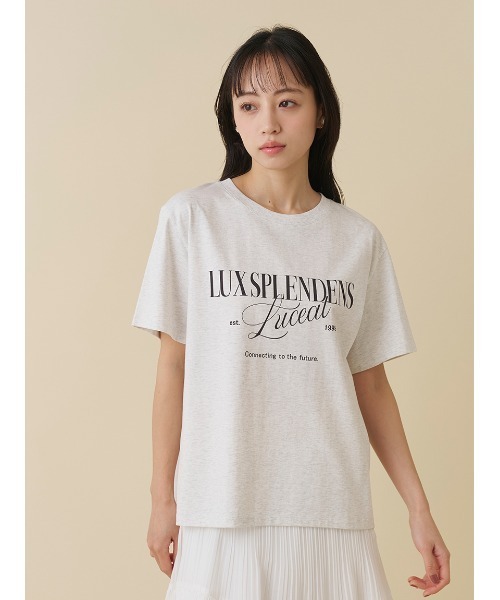 SNIDEL(スナイデル)の「ロゴTシャツ(Tシャツ/カットソー・レディース・グレー/ホワイト/ピンク・F)」の8枚目の写真
