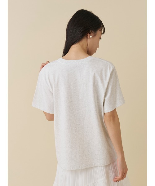 SNIDEL(スナイデル)の「ロゴTシャツ(Tシャツ/カットソー・レディース・グレー/ホワイト/ピンク・F)」の9枚目の写真