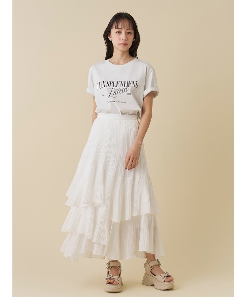 SNIDEL(スナイデル)の「ロゴTシャツ(Tシャツ/カットソー・レディース・グレー/ホワイト/ピンク・F)」の12枚目の写真