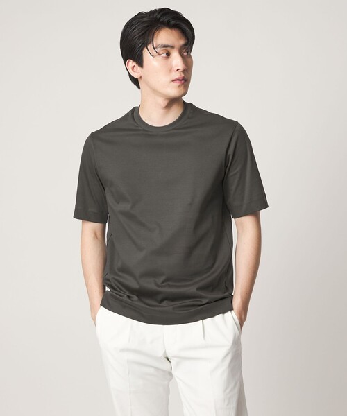 A DAY IN THE LIFE UNITED ARROWS(アデイインザライフユナイテッドアローズ)の「シルケット スムース 3D ジャケット Tシャツ-接触冷感・UVカット-<A DAY IN THE LIFE>(Tシャツ/カットソー・メンズ・ホワイト/ネイビー/ダークグレー・S/L/M/XL)」の1枚目の写真