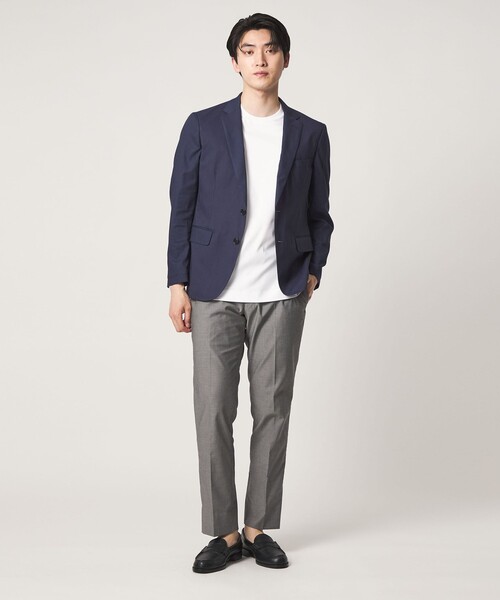 A DAY IN THE LIFE UNITED ARROWS(アデイインザライフユナイテッドアローズ)の「シルケット スムース 3D ジャケット Tシャツ-接触冷感・UVカット-<A DAY IN THE LIFE>(Tシャツ/カットソー・メンズ・ホワイト/ネイビー/ダークグレー・S/L/M/XL)」の5枚目の写真