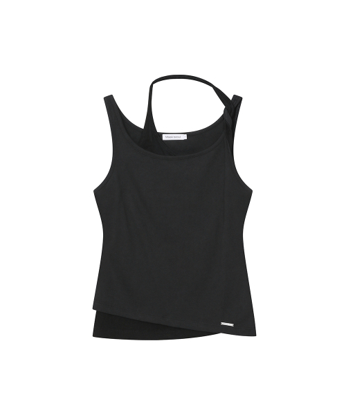 Miseki SEOUL(ミセキソウル)の「Twist string layered sleeveless BLACK(Tシャツ/カットソー・レディース・その他・1/2)」の2枚目の写真