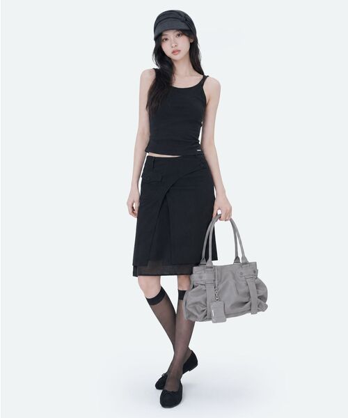Miseki SEOUL(ミセキソウル)の「Twist string layered sleeveless BLACK(Tシャツ/カットソー・レディース・その他・1/2)」の4枚目の写真