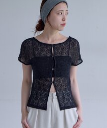 セール】【ウォッシャブル】フレンチスリーブメッシュジャケット