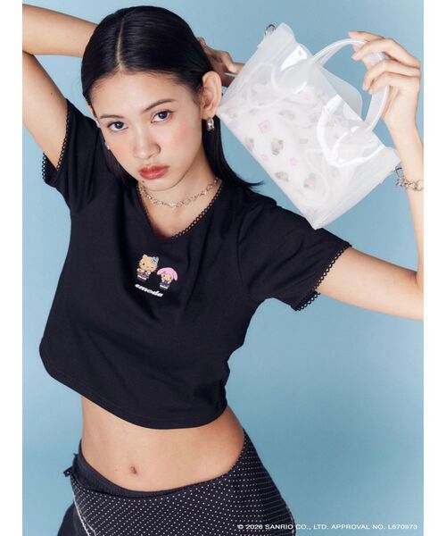 sanrio(サンリオ)の「【日焼けHello Kitty×EMODA】CLEAR SHOULDER BAG(ハンドバッグ・レディース・ブラック/ホワイト・FREE)」の3枚目の写真