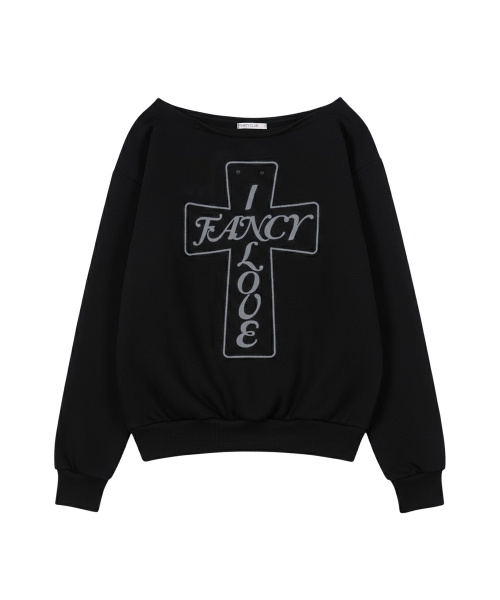FANCY CLUB(ファンシークラブ)の「プロス オフショルダー スウェットシャツ (ブラック) F26QB040(スウェット・レディース・その他・ONE)」の4枚目の写真