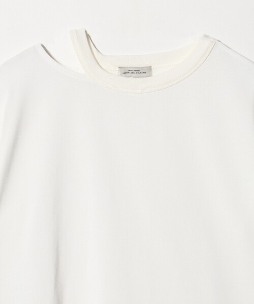 green label relaxing(グリーンレーベルリラクシング)の「デコルテスリット Tシャツ 吸水速乾(Tシャツ/カットソー・レディース・ブラック/ロイヤルブルー/オフホワイト/ダークブラウン・FREE)」の20枚目の写真