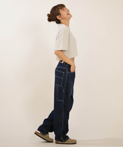 RVCA(ルーカ)の「RVCA/ルーカ クロップド丈 ショート丈 Tシャツ BG04C219(Tシャツ/カットソー・レディース・ブラック/ホワイト/グレー・M/S)」の21枚目の写真
