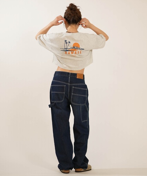 RVCA(ルーカ)の「RVCA/ルーカ クロップド丈 ショート丈 Tシャツ BG04C219(Tシャツ/カットソー・レディース・ブラック/ホワイト/グレー・M/S)」の22枚目の写真