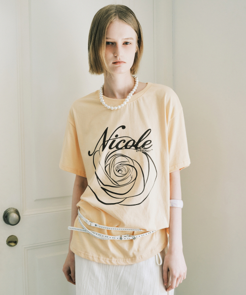 NICK&NICOLE(ニックアンドニコール)の「NICOLE ROSE SLEEVE TOP_ORANGE BROWN(Tシャツ/カットソー・レディース・その他・MEDIUM/LARGE)」の1枚目の写真